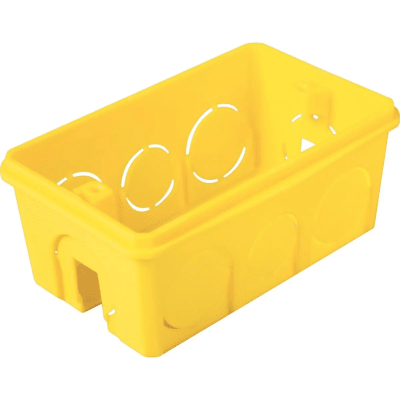 CAJA DE EMPOTRAR 4X2 RETAN.AMARILLA