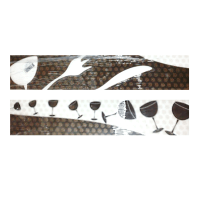 LISTELO CERÁMICO LYON JUEGO 2 PZ 5.5 X 40