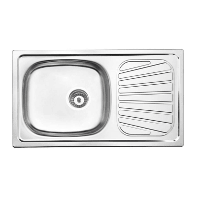 LAVADERO DE ACERO SOBREPONER INOX 78CM X 43,50CM X 12CM