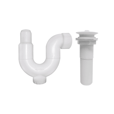 TRAMPA U 2'' POLIPROPILENO CON DESAGUE 1