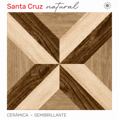 MADERA SANTA CRUZ NATURAL 45X45