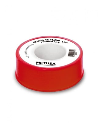 CINTA TEFLON PREM. 1/2 X 0.075 MM X 10M ROJO