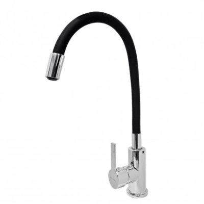 MEZCLADORA MONOCOMANDO FLEXIBLE NEGRA LAVADERO SPRINGS