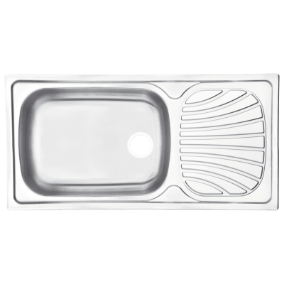 FREGADERO DE ACERO INOX 100CM X 50CM 1CH SP PERF