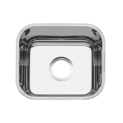CUBETA RECTANGULAR DE ACERO  EMPOTRAR INOX 40CM X 34CM X 14CM