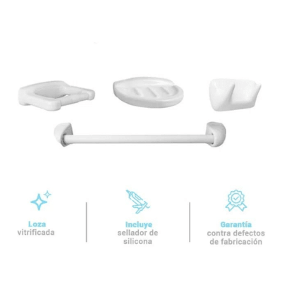 ITALGRIF ACCES LOZA 4 PZS BLANCO BARRA 45CM