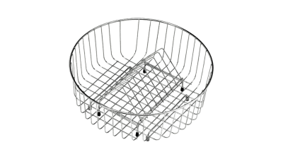 CESTA FREGADERO 340X145 INOX