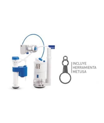 JUEGO ACCESORIOS DUAL P/TANQUE INODORO