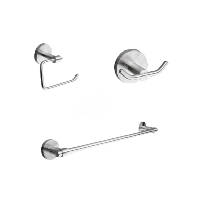 ACCESORIO OVAL 3 PIEZAS (PERCHERO,PAPELERA,TOALLERO) CR