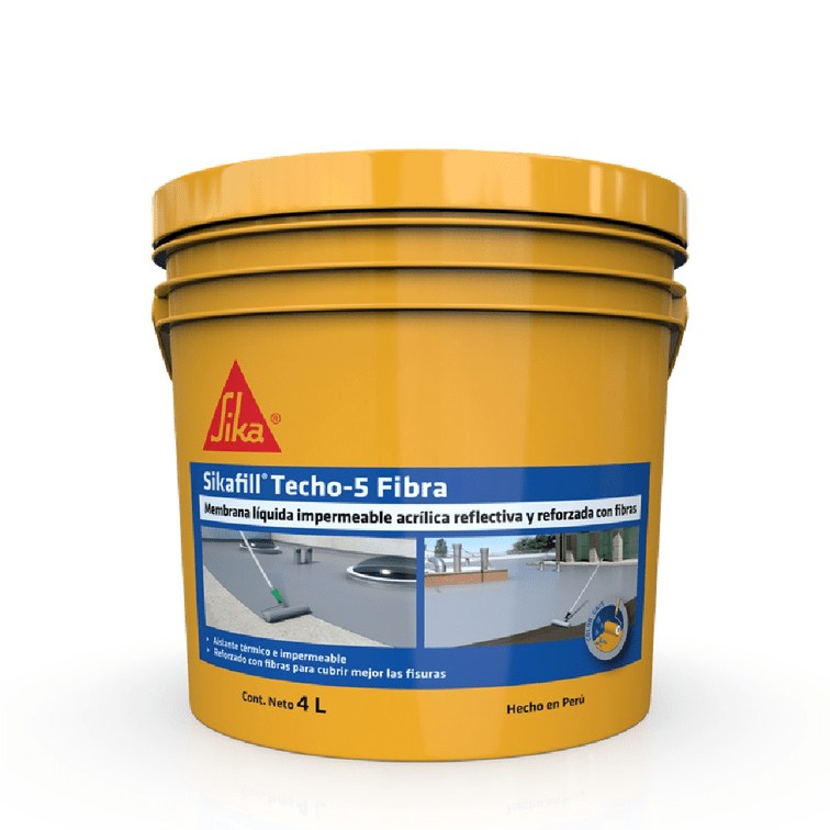 SIKAFILL TECHO-5 FIBRA GRIS X 4 L1