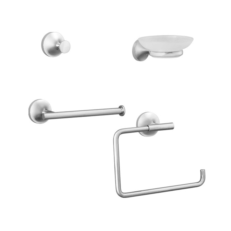 SET ACCESORIOS PARA BAÑO ROMANTIK (4 UND) - CROMO1