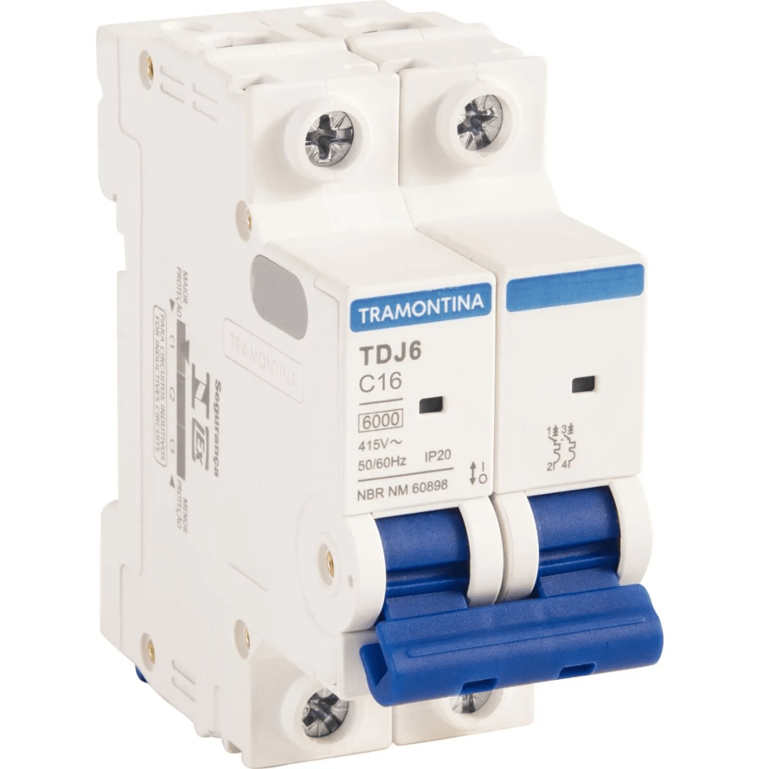 TERMOMAGNETICO TDJ6-2C16 2P 16A 6KA1