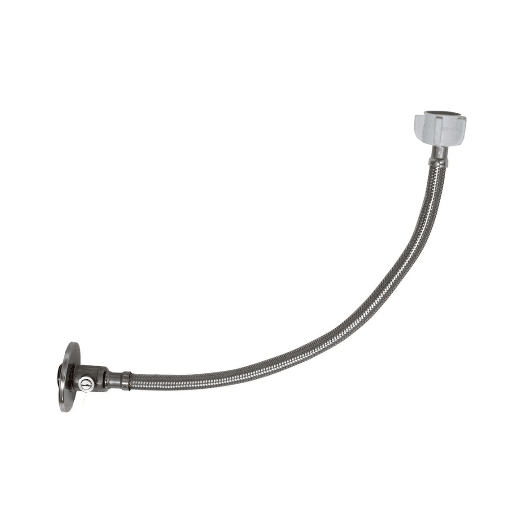 TUBO DE ABASTO PARA INODORO VÁLVULA DE CIERRE DE ACERO INOXIDABLE 40CM VAINSA1