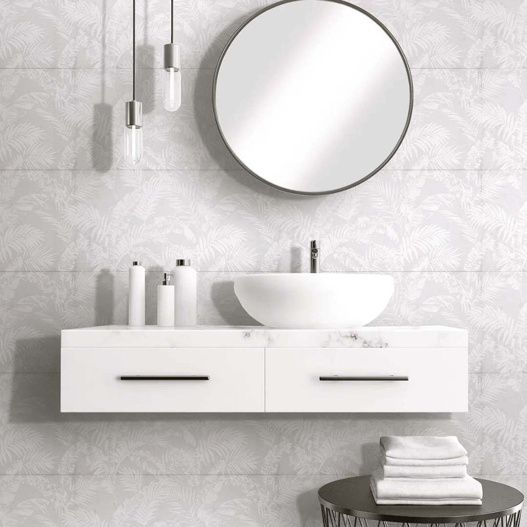 DECORADO CERAMICA WHITE FLOWERS 30X60CM2