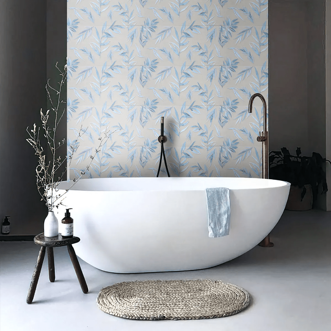 DECORADO CERAMICA BLUE FLOWERS 30X60CM2