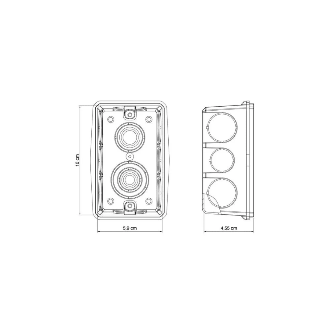 CAJA DE EMPOTRAR 4X2 RETAN.AMARILLA3