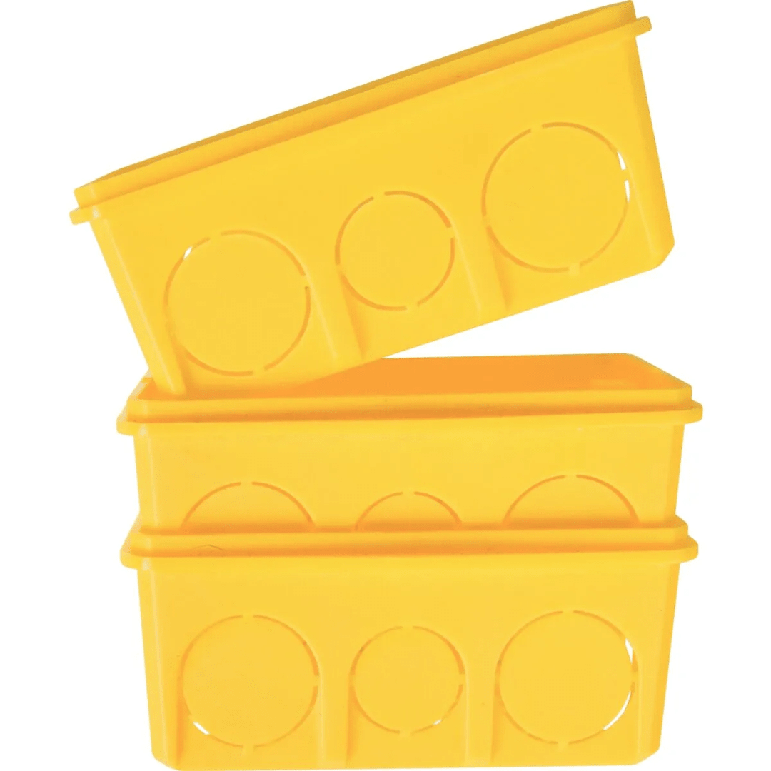 CAJA DE EMPOTRAR 4X2 RETAN.AMARILLA2