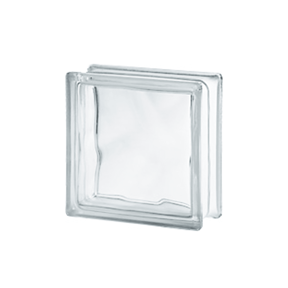 BLOCK DE VIDRIO OCEAN INC 190 * 190 * 80  OLAS CLEAR WAVE1