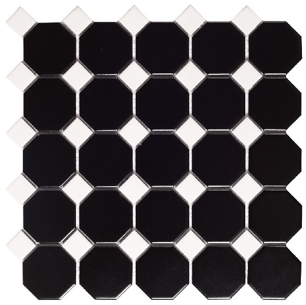 OCTOGON BLACK MATT 29.5 X 29.51