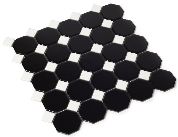 OCTOGON BLACK MATT 29.5 X 29.53