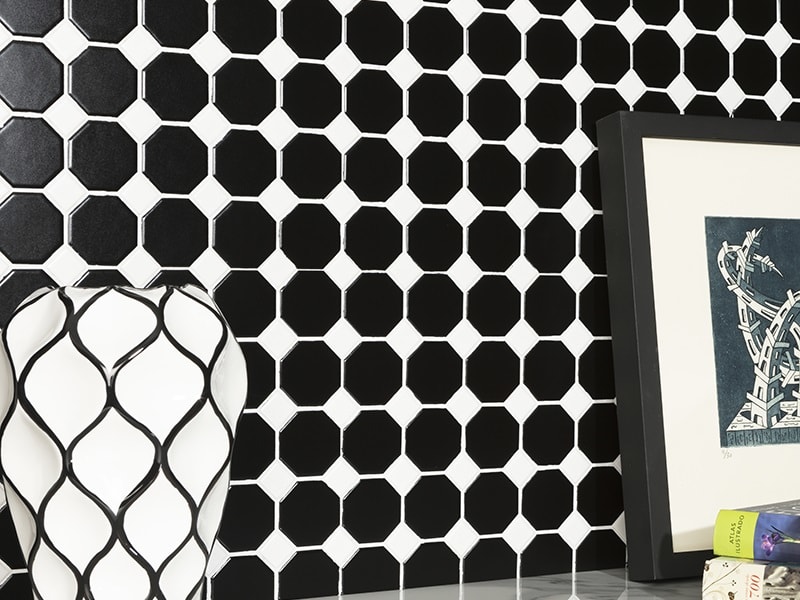 OCTOGON BLACK MATT 29.5 X 29.52