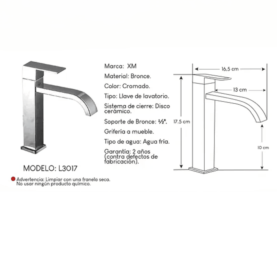 LLAVE CUADRA BAJA L3017B2