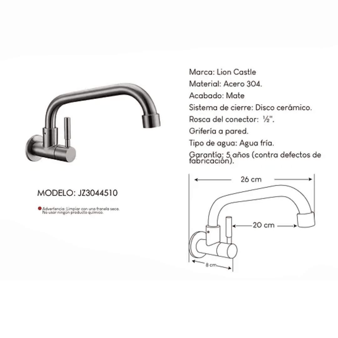 LLAVE PARA DAR C/PEDILLA ACERO A PARED 