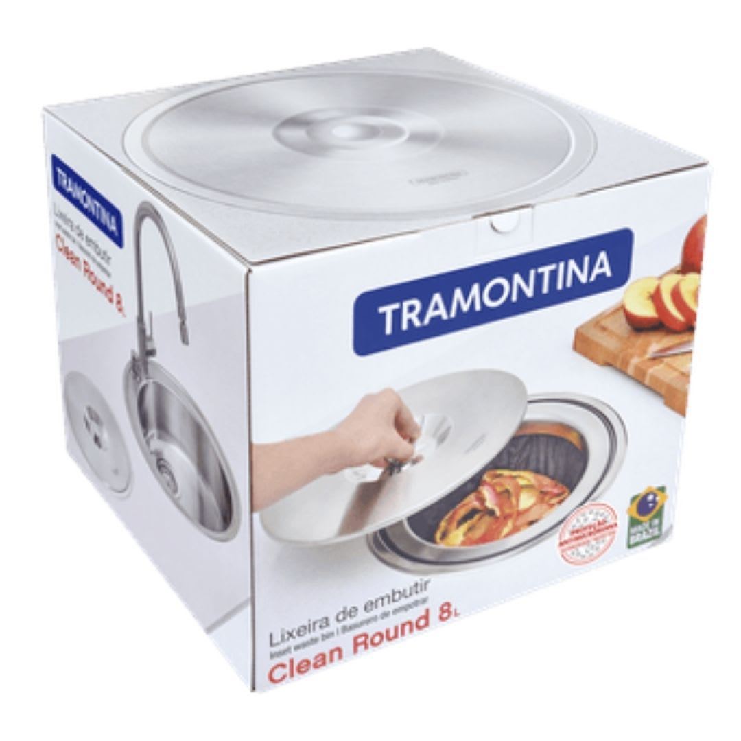 BASURERO INOX EMPOTRAR CLEAN 8L5