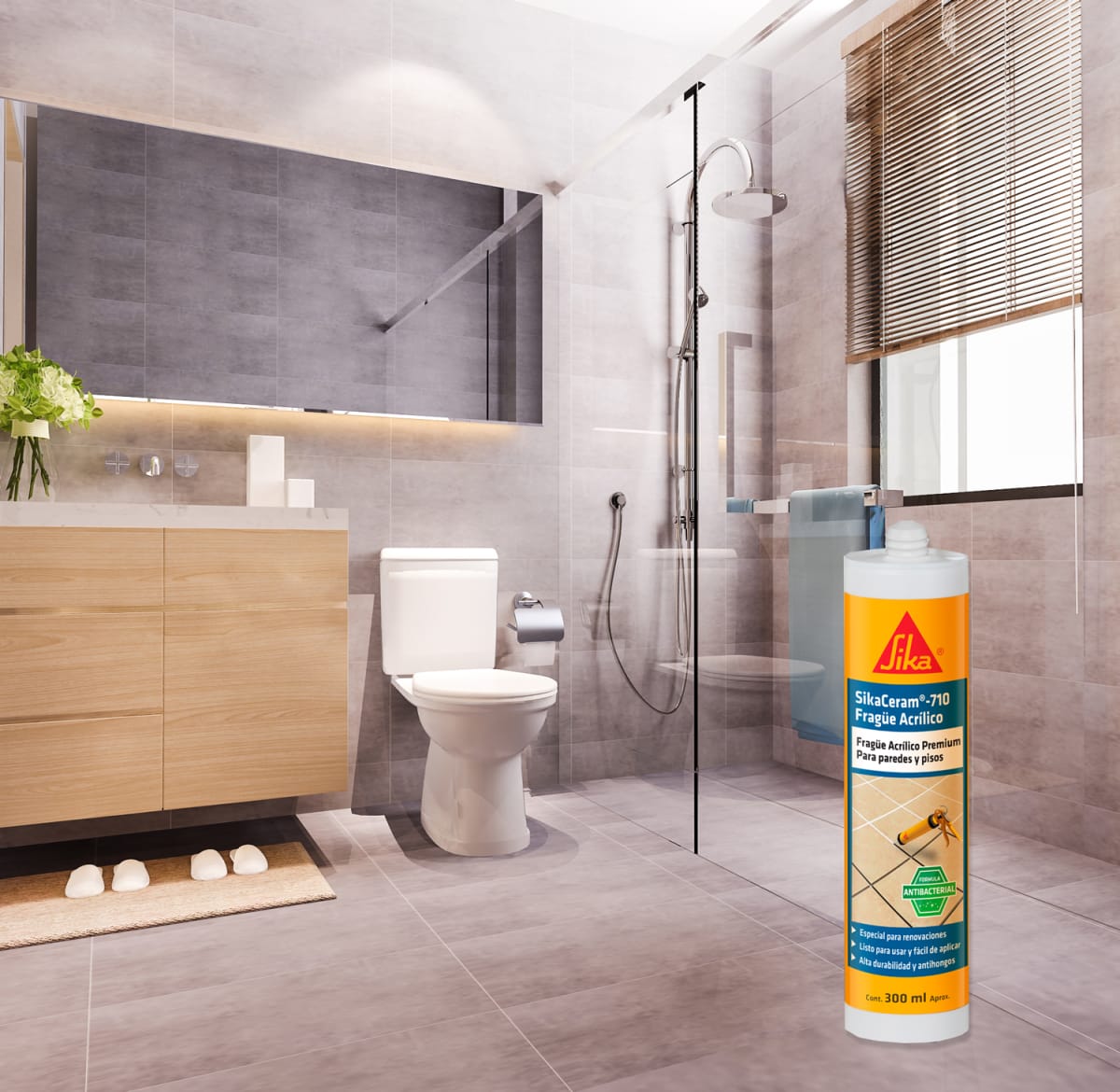 SIKACERAM 710 FRAGUE ACRÍLICA X 300ML2