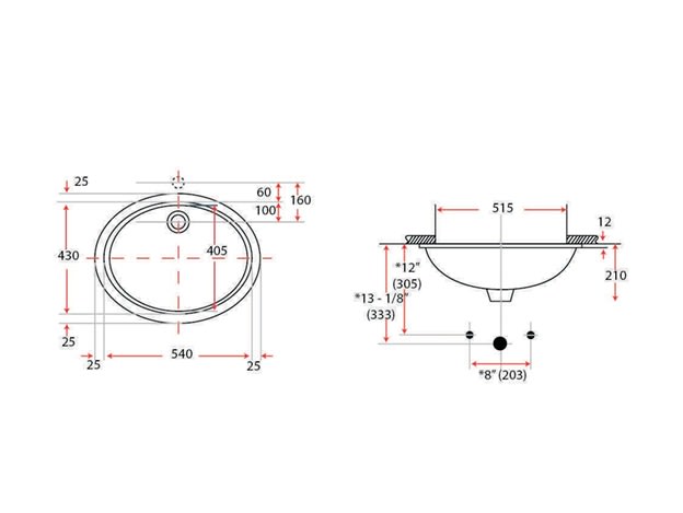 OVALIN DE EMPOTRAR OCEAN BLA C/R CROM3