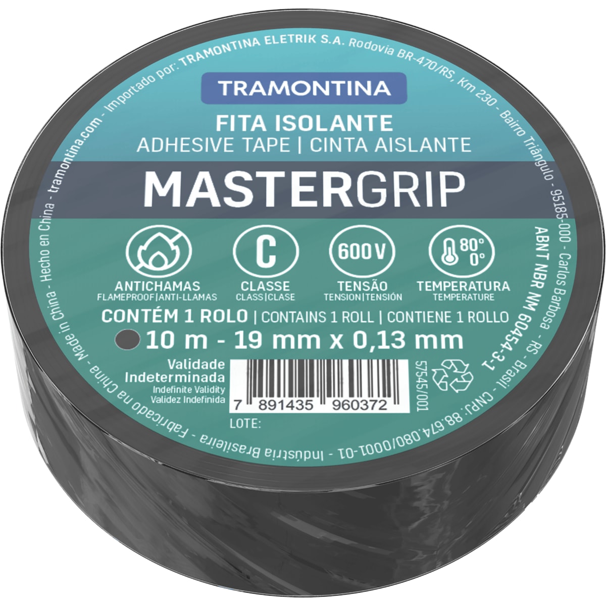 CINTA AISLANTE 10M- 0.13X19MM NEGRO1