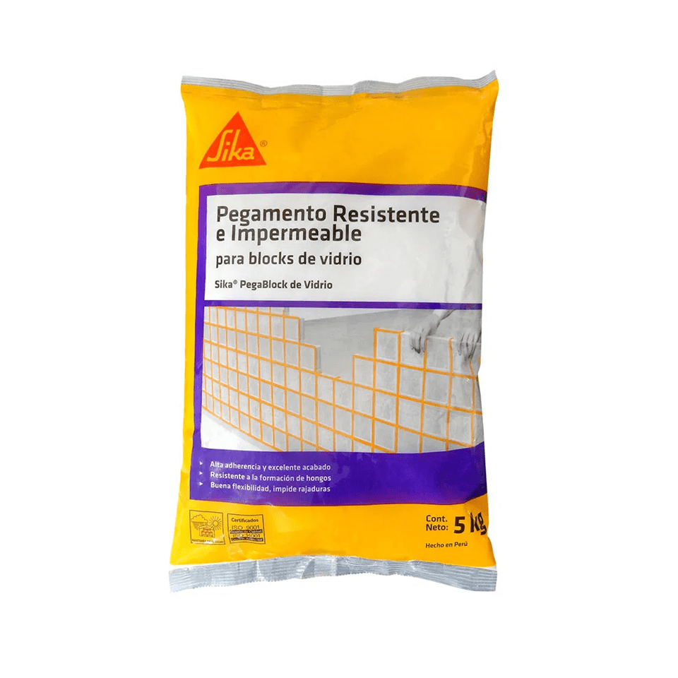 SIKA PEGABLOCK DE VIDRIO X 5 KG1