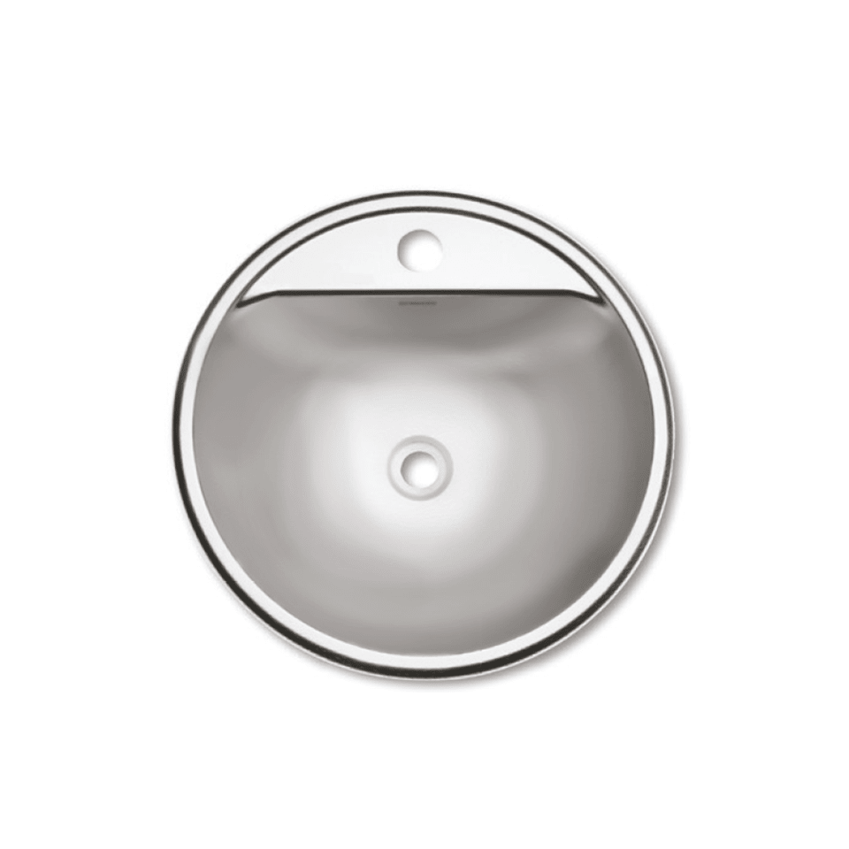 CUBETA DE ACERO REDONDA SOBREPONER 34CM X 34CM X 14CM1