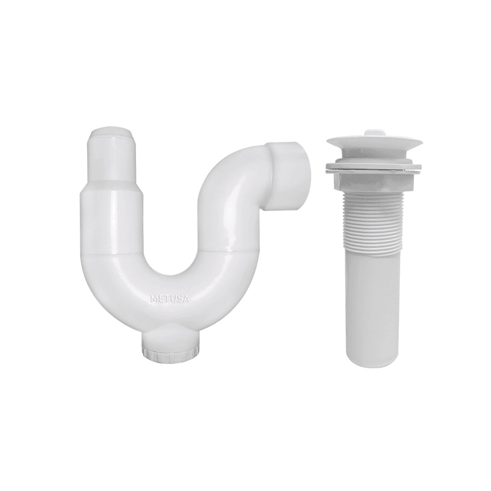 TRAMPA U 2'' POLIPROPILENO CON DESAGUE 11