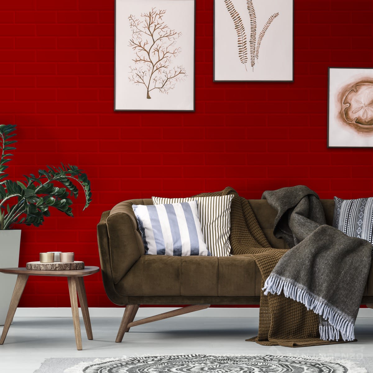 PARED BRICK RED 12X402