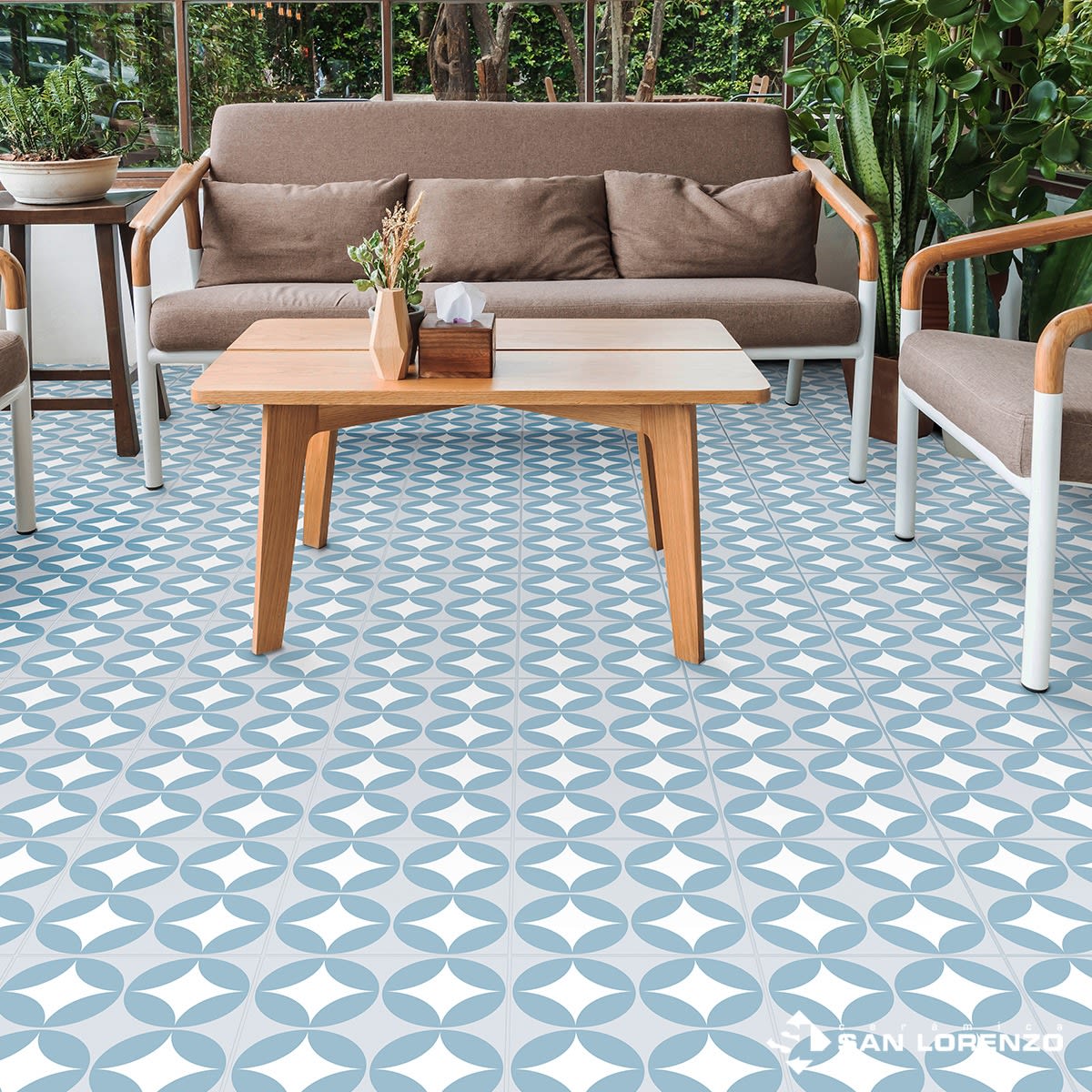 DECO CARDINALE AZURRO 21.6X21.64