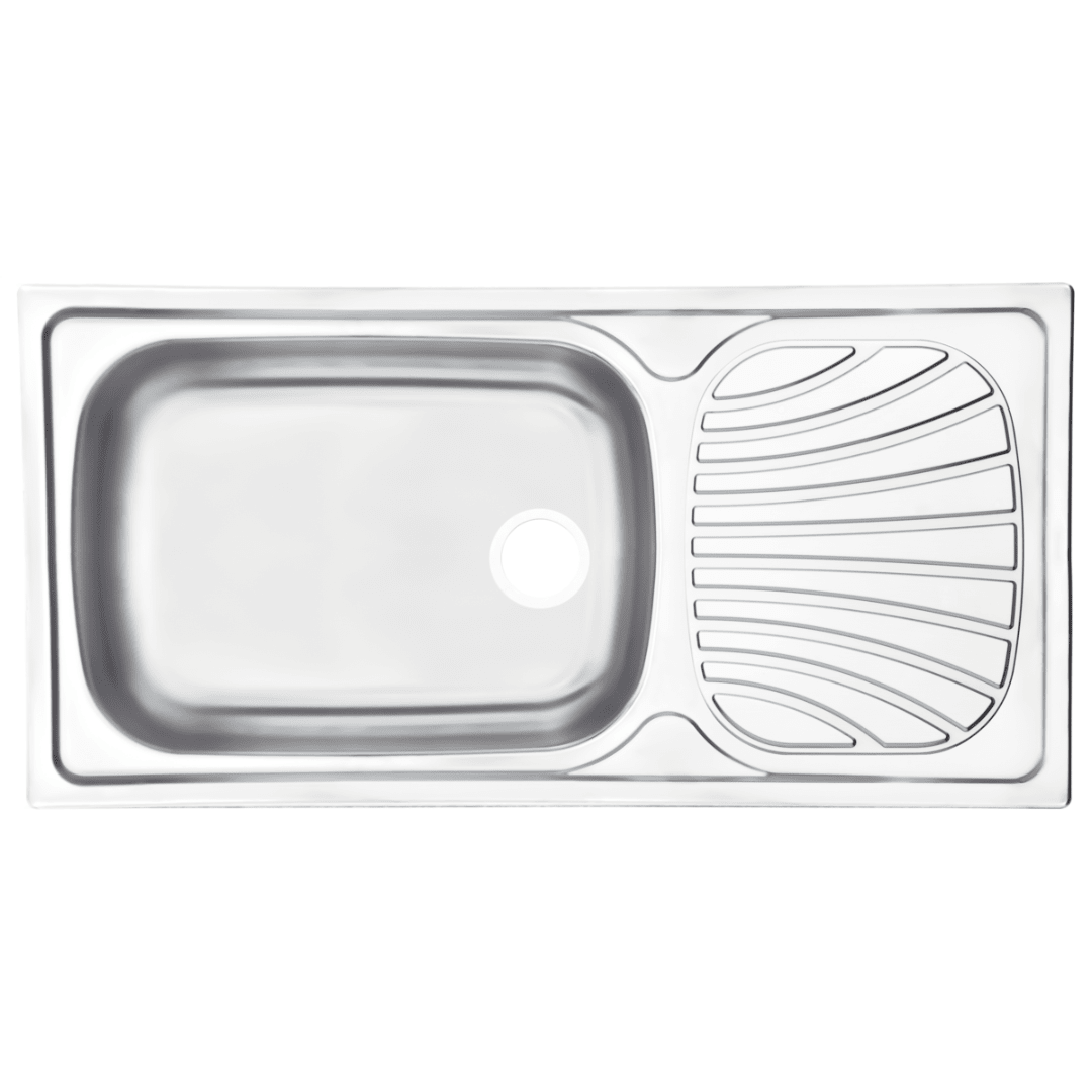 FREGADERO DE ACERO INOX 100CM X 50CM 1CH SP PERF1