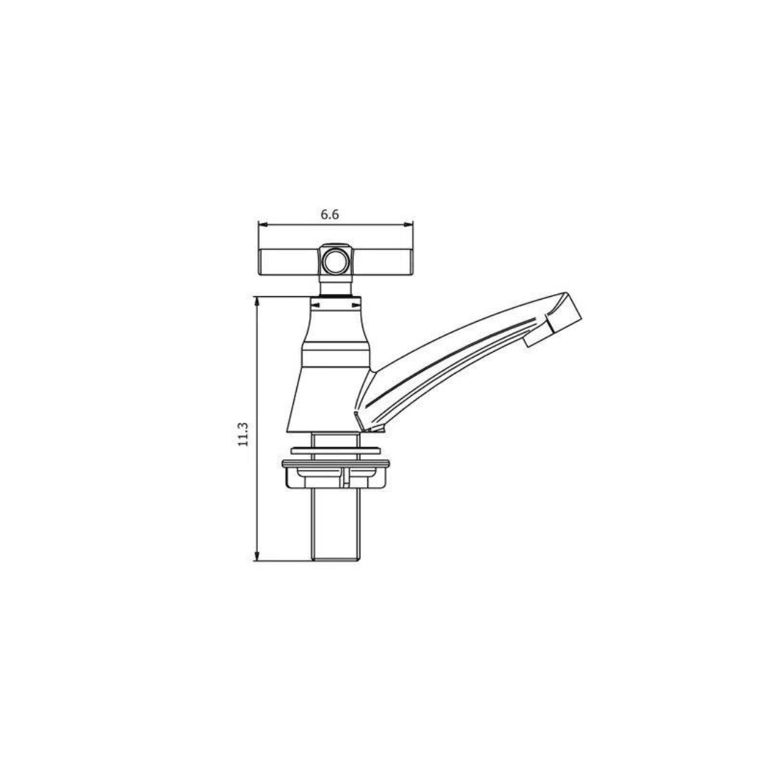 LLAVE LAVATORIO AL MUEBLE ITALGRIF CORAL CROMADO3