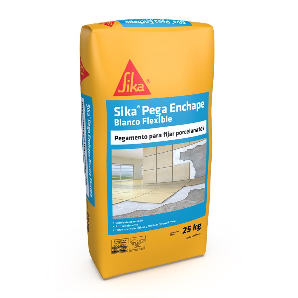 SIKA PEGA ENCHAPE BLANCO FLEXIBLE 25KG2