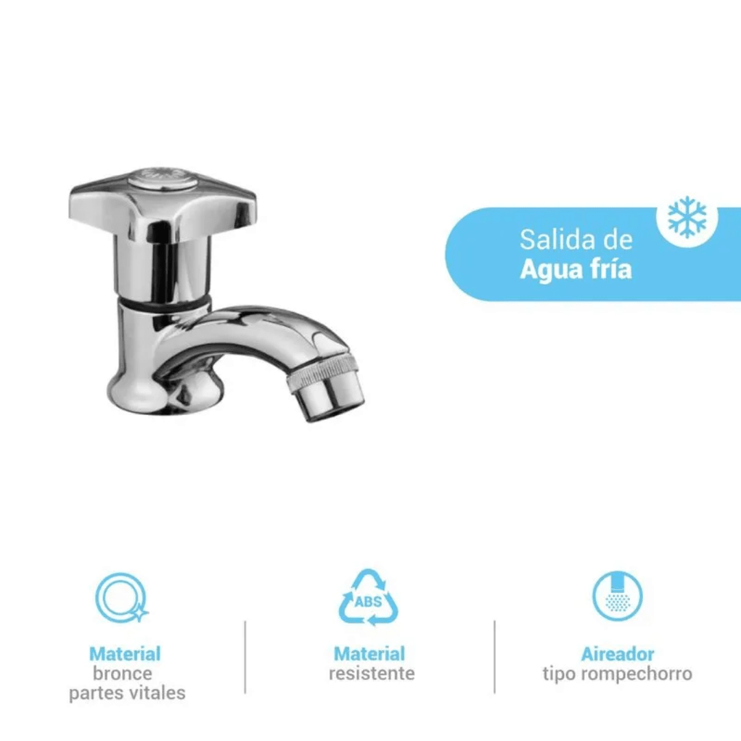 LLAVE LAVATORIO LIVIANA CROMADA PUNTA SAL3