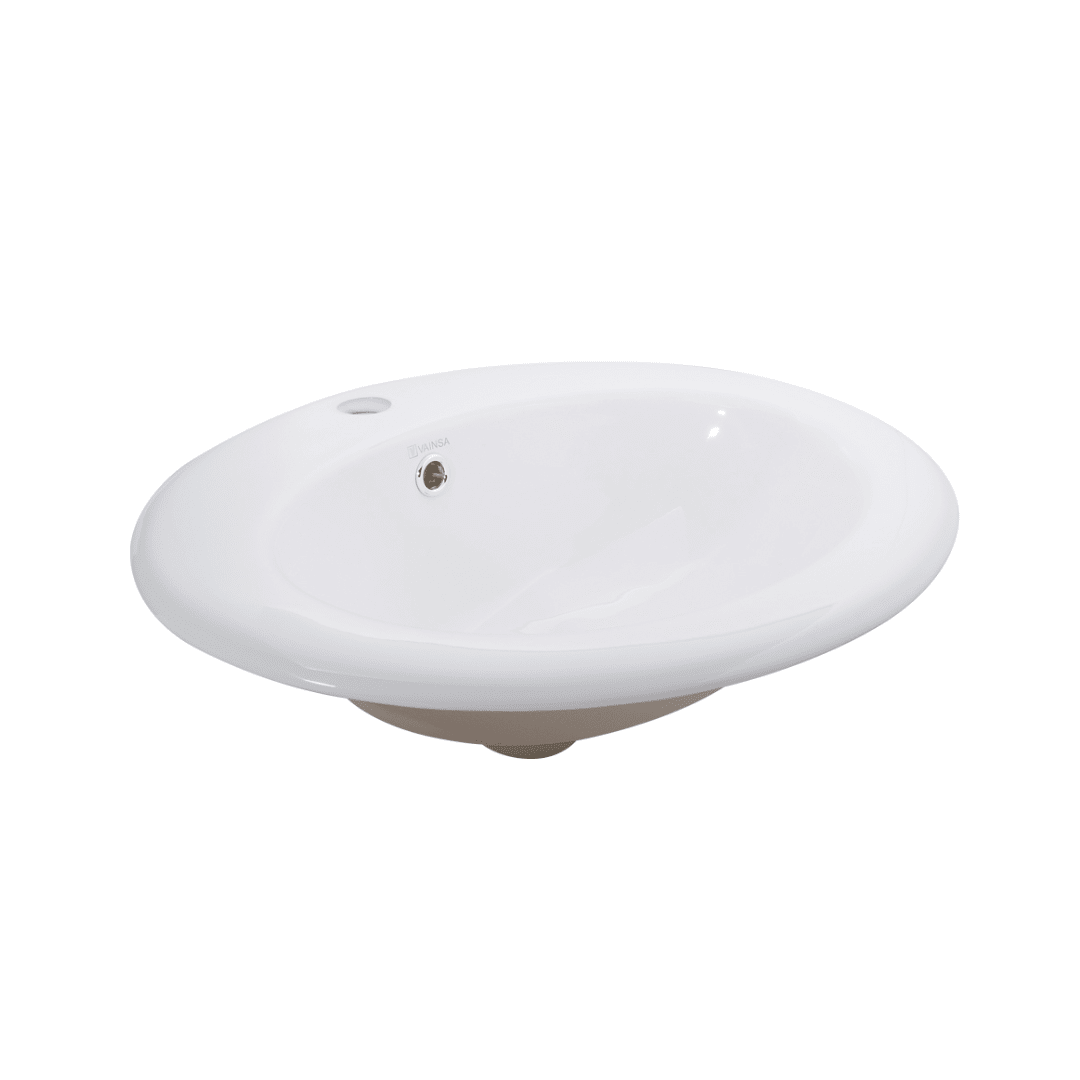 VAINSA OVALIN S-P MON C/REB PORTOFINO BLANCO 459mm x 517mm x 199mm1