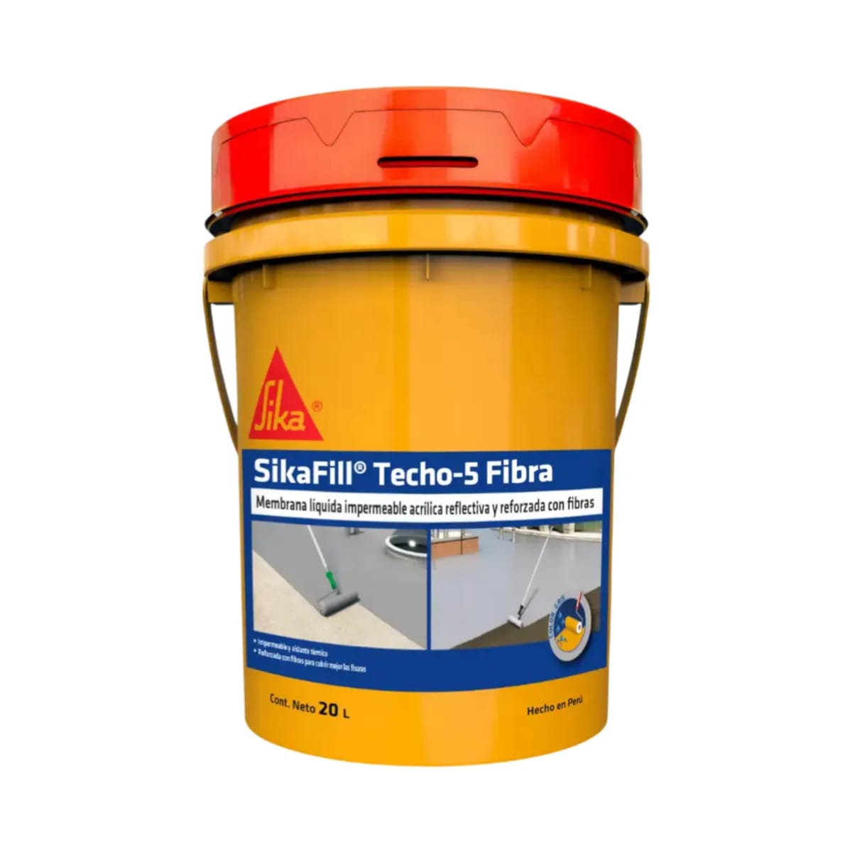 SIKAFILL TECHO-5 FIBRA WHITE PI 20L1