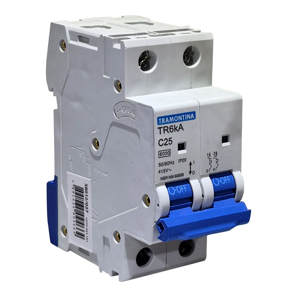 TERMOMAGNETICO TR6KA 2P 25A CURVA C1