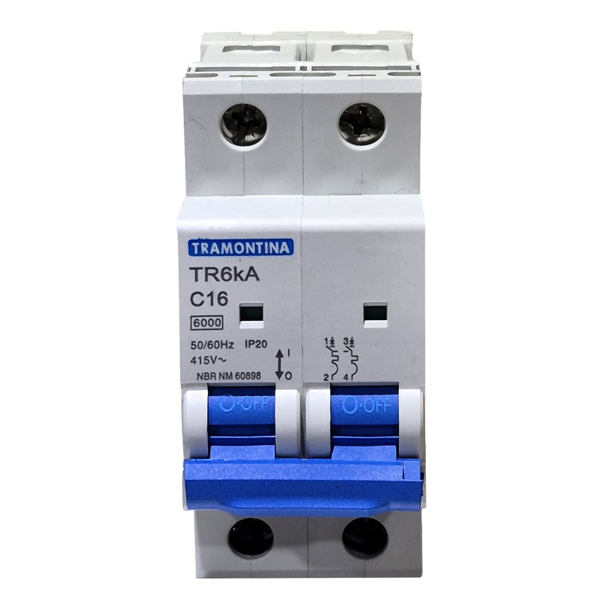 TERMOMAGNETICO TR6KA 2P 16A CUERVA C2