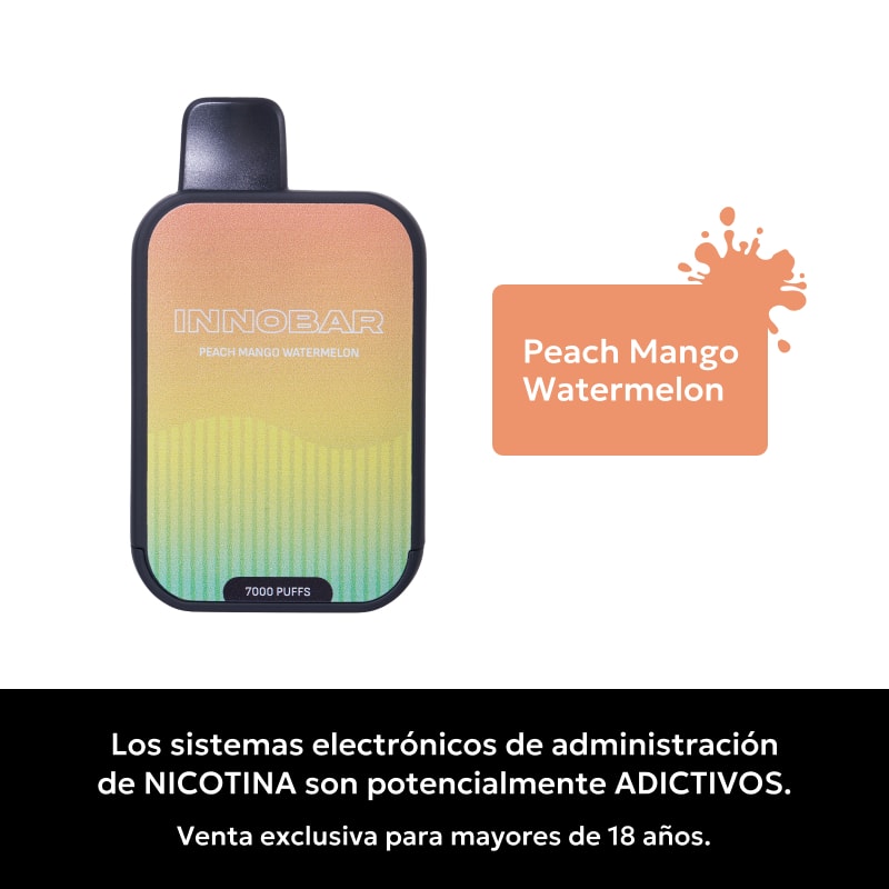 Innobar Peach Mango Watermelon 7000 Puff - Durazno Mango Sandía