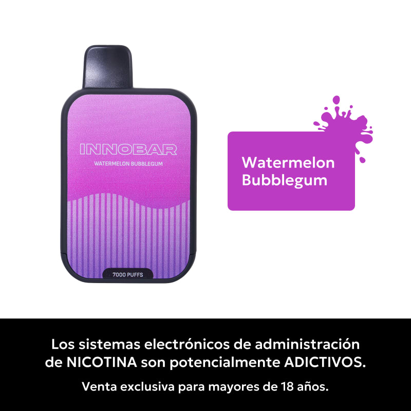 Innobar Watermelon Bubblegum 7000 Puffs - Chicle de Sandía
