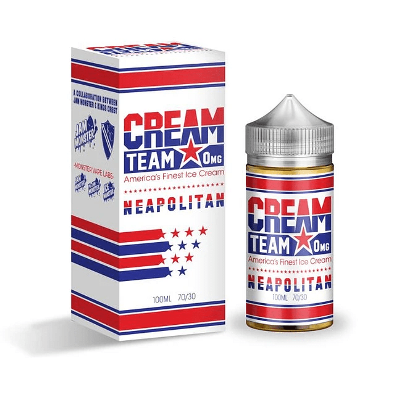 Cream Team Neapolitan 100ml - Helado de Vainilla, Chocolate y Frutilla