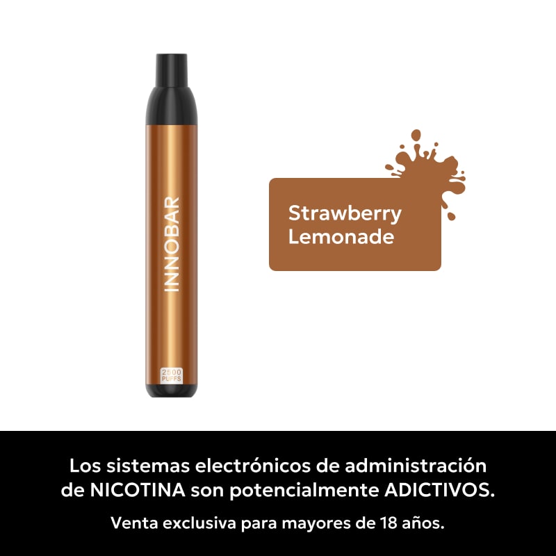 Innobar Strawberry Lemonade 2500 Puffs - Frutilla Limonada