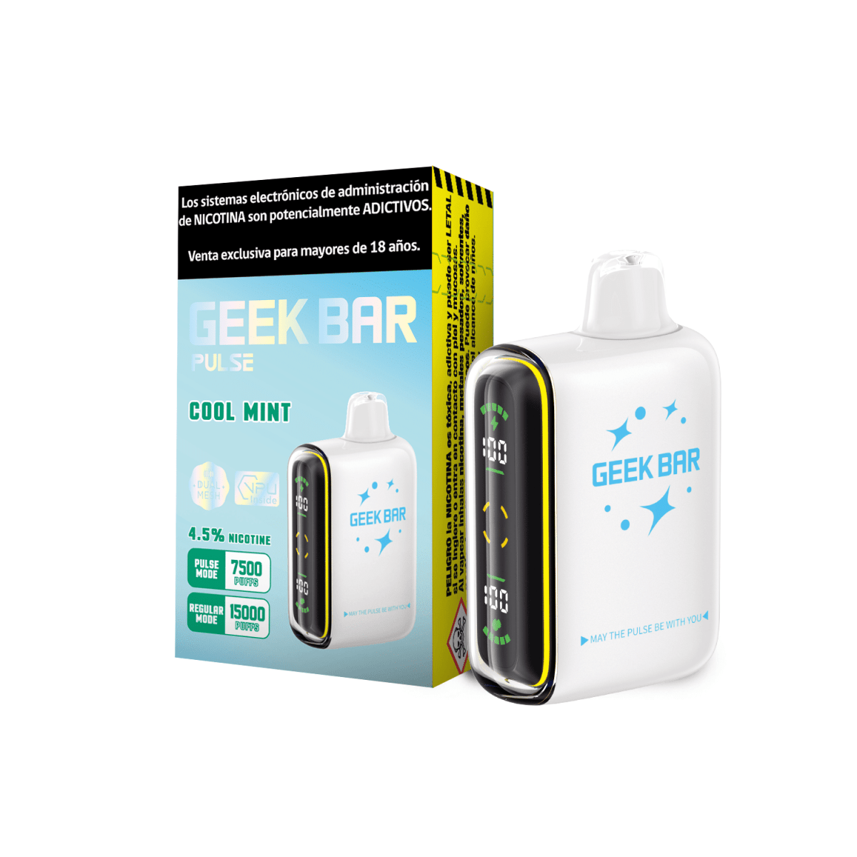 geek bar pulse para que sirve Geek Bar Pulse Cool Mint 15000 Puff - Menta