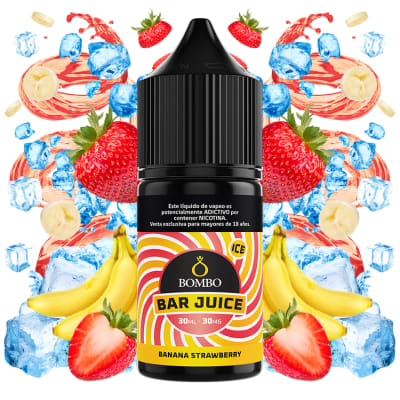 Bombo Bar Juice Banana Strawberry Ice Salt 30ml - Banana Frutilla1
